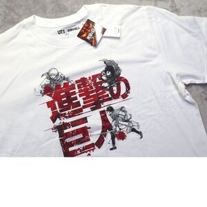 Attack on Titan T-Shirt Men's Uniqlo UT‎ Graphic Anime 2XL Eren Mikasa Armin NWT